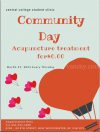 Central College 学生诊所 Community Day活动 针灸治疗60min for $0.00